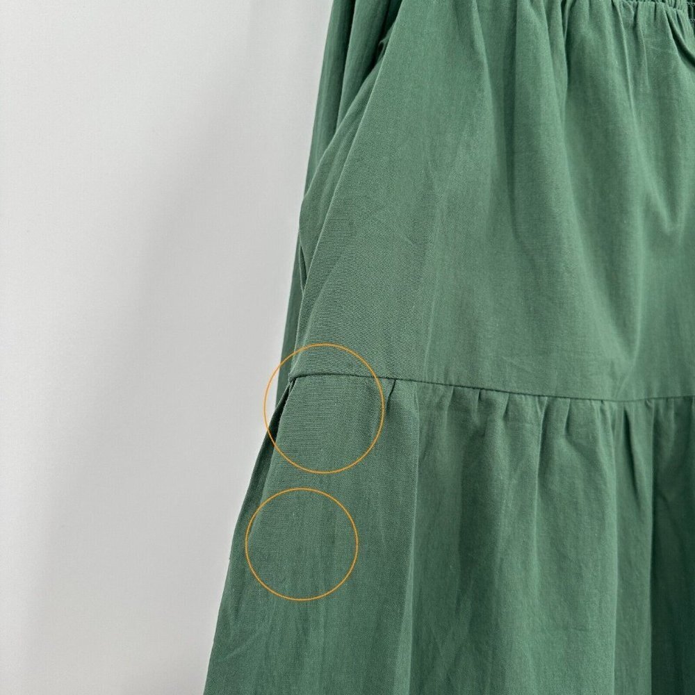 Pomander Place Tuckernuck Women's Ceci Mini Swing Dress Jaguar Green Smock sz M* - Picture 3 of 10